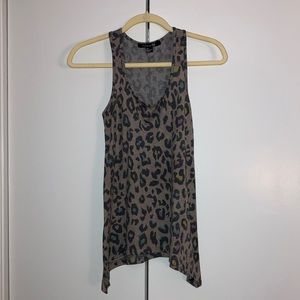 Forever 21 fun colorful animal print shark tooth hem Racerback
